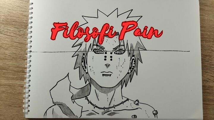 Filosofi Pain / Menggambar Pain Akatsuki dari Anime Naruto