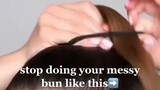 Stop doing your messy bun like this, try this instead #messybun #hairstyles