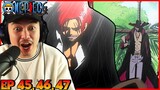 MIHAWK MEETS SHANKS?! || LUFFY'S FIRST BOUNTY!! || One Piece Episode 45, 46, 47 Reaction