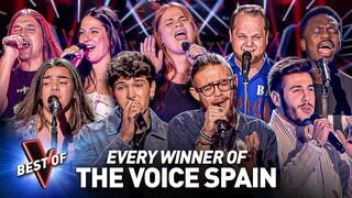 Blind Auditions of every WINNER of The Voice Spain 🇪🇸🏆