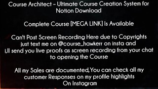 Course Architect Course Ultimate Course Creation System for Notion Download