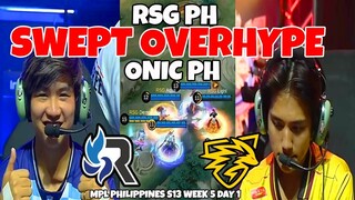 RSG PH SWEPT OVERHYPE ONIC PH | FULLGAME HIGHLIGHTS | MPL PH S13 WEEK 5 DAY 1