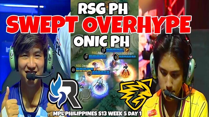 RSG PH SWEPT OVERHYPE ONIC PH | FULLGAME HIGHLIGHTS | MPL PH S13 WEEK 5 DAY 1