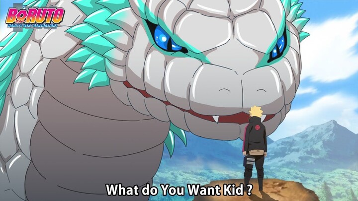 BORUTO EPISODE 221 - Naruto Shocked to See Boruto Summon Legendary Mountain Snake Ryuchi