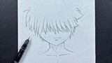 Easy anime drawing | how to draw sad anime boy with easy steps