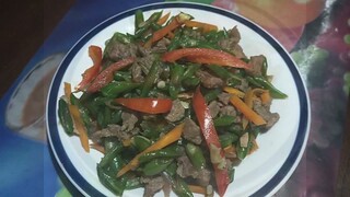 How to cook Ginisang Baguio beans with beef and carrots