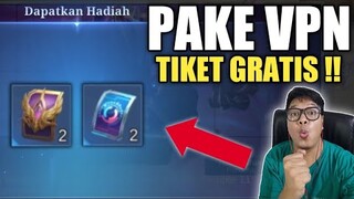 SIAPIN VPN !! UNTUK AMBIL 4 TIKET GRATIS ! PLAYER GRATISAN AUTO PANEN SKIN