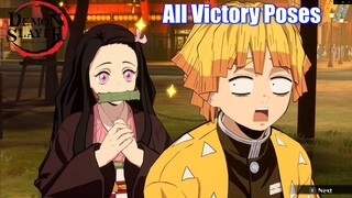 Demon Slayer All Characters Victory Poses - Kimetsu No Yaiba The Hinokami Chronicles