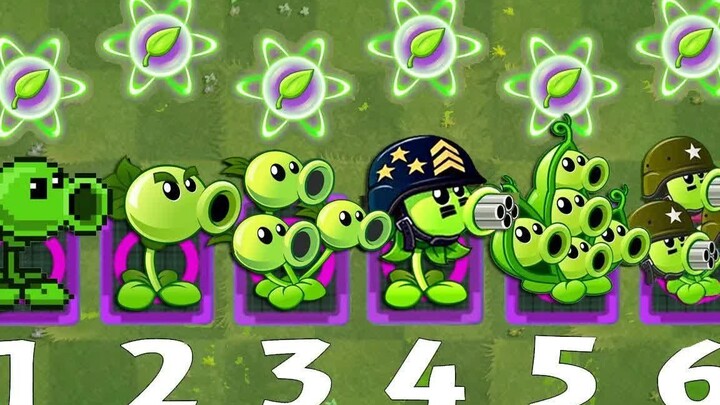 PvZ 2挑战 - 豌豆射手和其他植物等级100对战生日法老僵尸团队等级100