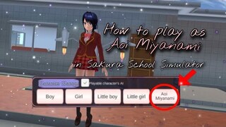 How to play as Aoi Miyanami in Sakura School Simulator