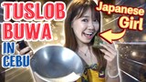 Finally Tried Tuslob Buwa At a Cebu Night Market For the First Time By Japanese Girl