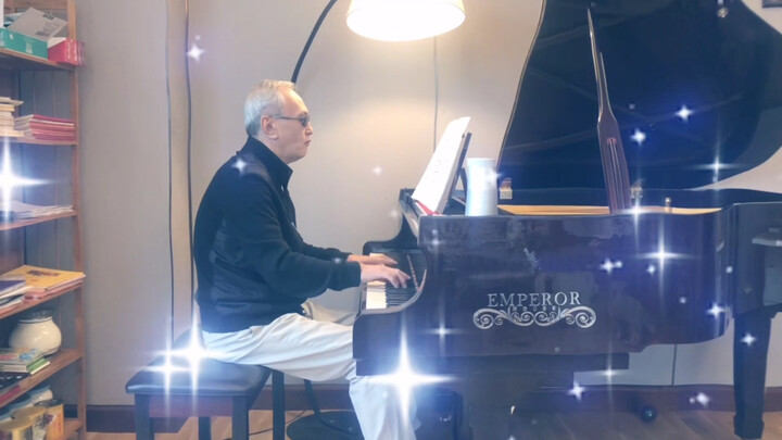 "Croatian Rhapsody" was covered by an elderly man with piano