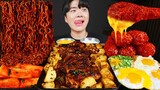 ASMR MUKBANG 직접 만든 양념 치킨먹방! 스테이크 짜파게티 레시피 & 먹방 FRIED CHICKEN AND BLACK BEAN NOODLES EATING SOUND!