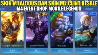 SKIN ALDOUS M1 DAN SKIN CLINT M2 RESALE!! CARA DAPATKAN SKIN M1 ALDOUS DAN SKIN M2 CLINT - MLBB