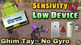 Setting Độ Nhạy Ghìm Tay 1.7 Cho Máy Yếu (ios & android) & Code in PUBG Mobile | Bong Bong TV