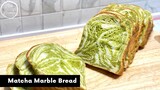 ขนมปังมัทฉะ ขึ้นรูปลายหินอ่อน Matcha Marble Bread | AnnMade
