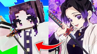 Becoming SHINOBU KOCHO in Minecraft Demon Slayer Mod