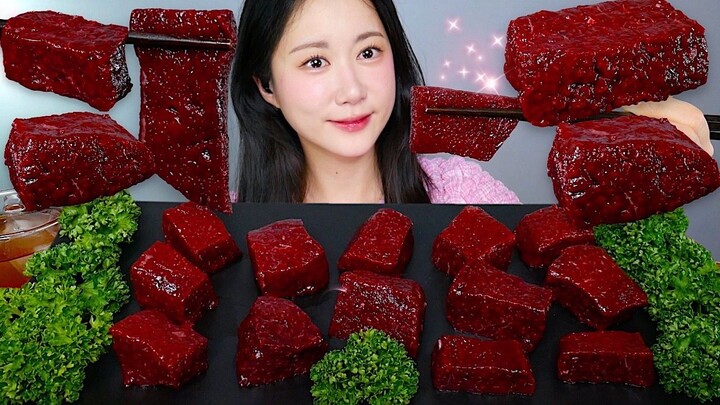 [ONHWA] The sound of chewing raw beef spleen!