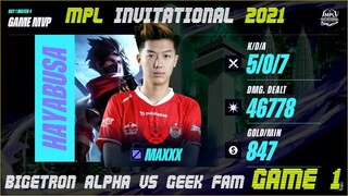 [TAGALOG] BIGETRON ALPHA VS GEEK FAM GAME 1 | MPL INVITATIONAL | DAY 1 | MPLI