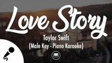 Love Story - Taylor Swift (Male Key - Slow Piano Karaoke)