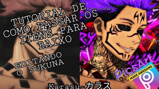 TUTORIAL-EDIT DE ANIME-COMO PASSAR ITENS PRA TRÁS SUKUNA(JUJUTSU KAISEN),NO PICSART🔥⚡(art tutorial)