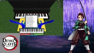 [Disclaimer *I used a python script*] Demon Slayer/Kimetsu no Yaiba Gurenge- Roblox Piano with notes