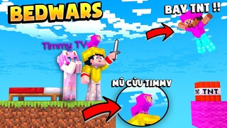 BEDWARS KHANGG SỬ DỤNG MŨ TIMMY TV VÀ CÂN TEAM KHÔNG GIƯỜNG *FAN TROLL BEDWAR HEROMC (Minecraft PVP)