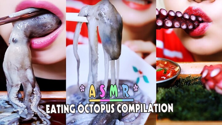 ASMR EATING OCTOPUS compilation New 2018 | LINH-ASMR