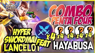PENTA FOUR FEAT HYPER LANCELOT ! NEW UPDATE MAGIC CHESS