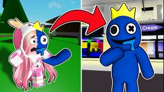 MOMON BERUBAH MENJADI BLUE RAINBOW FRIENDS di BROOKHAVEN feat @BANGJBLOX | ROBLOX