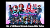 List of All Kamen Riders in Kamen Rider Series