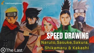 Speed Drawing NARUTO AND FRIENDS [ PART3 COLORING Naruto to Sasuke]