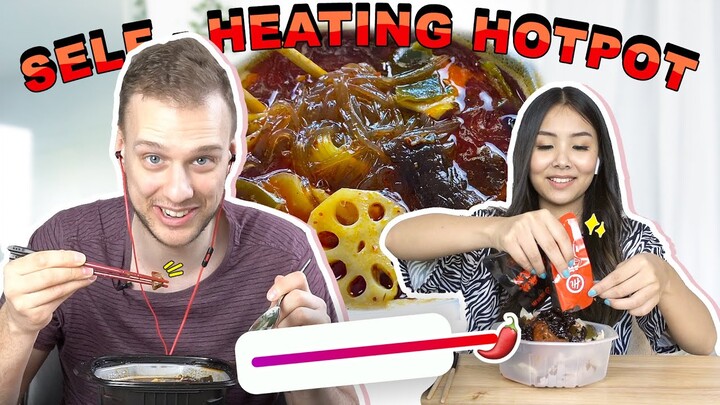 Trying Hai Di Lao Self-Heating Spicy Beef Hotpot! *MALA*