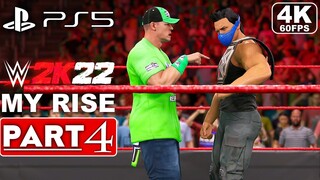 WWE 2K22 MyRise Gameplay Walkthrough Part 4 FULL GAME [4K 60FPS PS5] - No Commentary