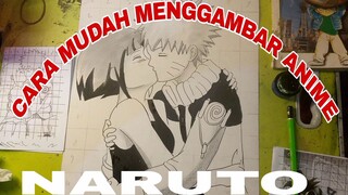 cara mudah menggambar anime Naruto