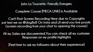 John La Tourrette Course Friendly Energies download