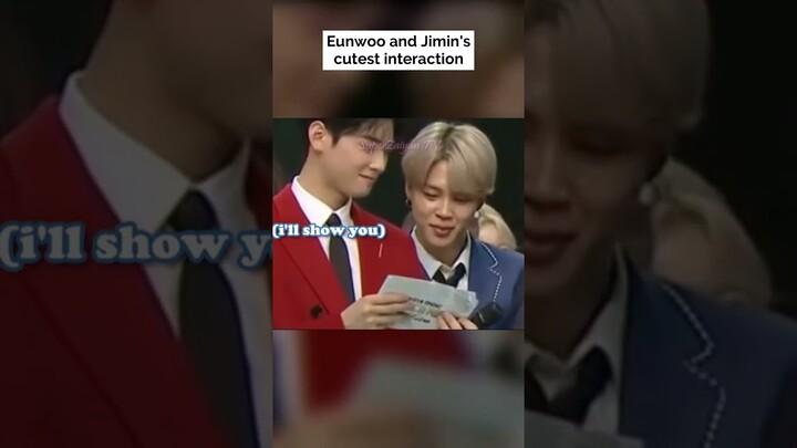 Eunwoo and Jimin's cutest interaction👀 #chaeunwoo #jimin #taehyung #bts #astro #kpop #shorts #fyp