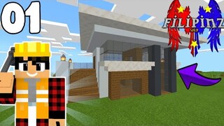 FilipinzSMP S3 #01 : Modern House (Filipino Minecraft SMP)