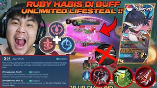 RUBY UNLIMITED LIFESTEAL ‼️ Buset RUBY Patch Baru GAMATI2 COK Nambah Trus Darahnya - Mobile Legends