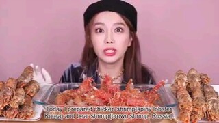 Dokdo Shrimp Alive,Brown Shrimp ASMR Eatingsound