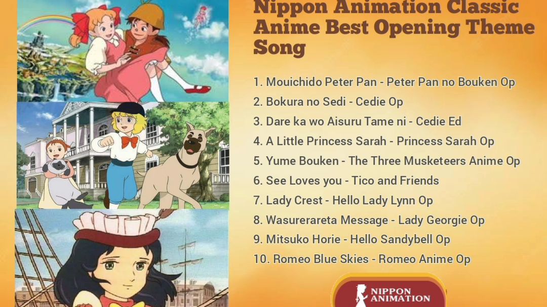 Nippon Animation Classic Anime Best Opening Theme Song - Bilibili Nippon Animation Classic Anime Best Opening Theme Song - Bilibili