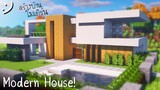 มายคราฟสร้างบ้านโมเดิร์น Minecraft Modern House ツ