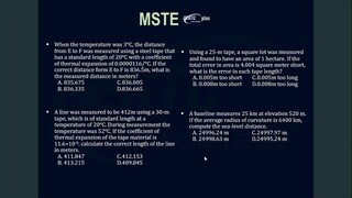 Surveying: Tape - Temperature - MSL - Corrections