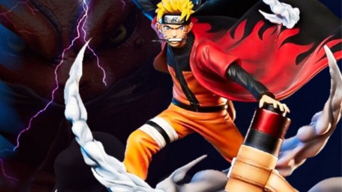 Chế độ Tiên nhân Phong phóng Shuriken xoắn ốc! tượng Naruto! [Bộ sưu tập mô hình BQ] Bức tượng Narut