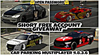 || Short Free Account Giveaway167 || Car Parking Multiplayer 4.8.3.6