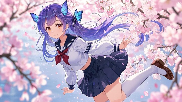 [The Promise of Sakura and Blue Eyes: A Healing Story Across Dimensions] --When the promise under th