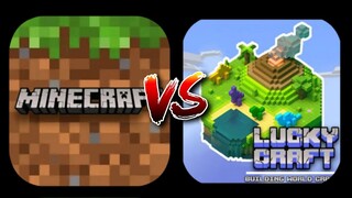 Minecraft Vs Lucky Craft Building Rainbow