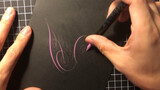 [Melukis]Menggambar kupu-kupu bergaya kaligrafi