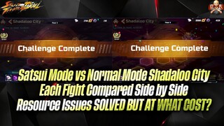 [SF: Duel] - INSANE Satsui Shadaloo city vs Normal Mode: side by side Resource Comparison!