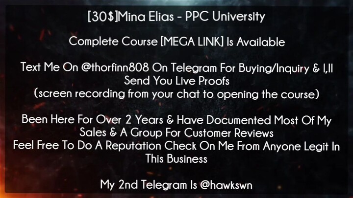 [30$]Mina Elias Course PPC University download